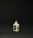 A Painted White Jade Snuff Bottle with Landscape and Floral Designs, Qing Dynasty (19th Century) - 4