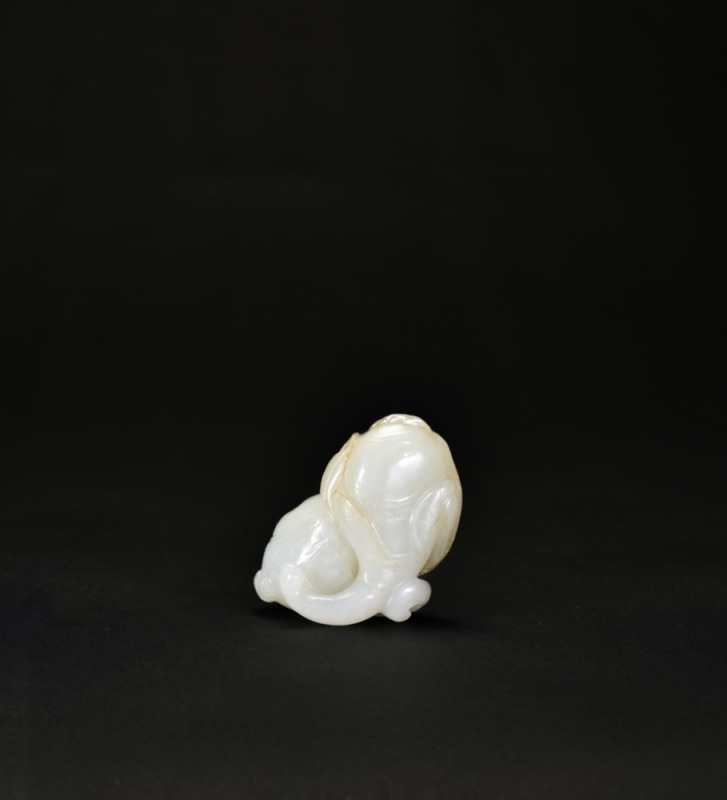 A White Jade Carving of Gourd with Tendrils, Qing Dynasty (18th&ndash;19th Century)