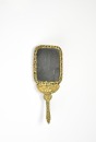 Chinese gilt-metal and carved jadeite hand mirror, Late Qing - 2
