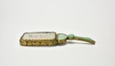 Chinese gilt-metal and carved jadeite hand mirror, Late Qing - 4