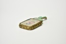 Chinese gilt-metal and carved jadeite hand mirror, Late Qing - 5