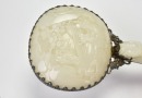 A White Jade Carved and Silver-Mounted Hand Mirror - 2
