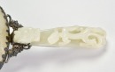 A White Jade Carved and Silver-Mounted Hand Mirror - 3