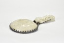 A White Jade Carved and Silver-Mounted Hand Mirror - 8
