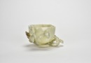 A Celadon-White Jade Washer Carved with Chilong and Lingzhi DesignQing Dynasty, 18th&ndash;19th Century - 3