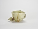 A Celadon-White Jade Washer Carved with Chilong and Lingzhi DesignQing Dynasty, 18th&ndash;19th Century - 6