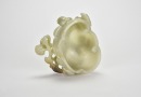 A Celadon-White Jade Washer Carved with Chilong and Lingzhi DesignQing Dynasty, 18th&ndash;19th Century - 8