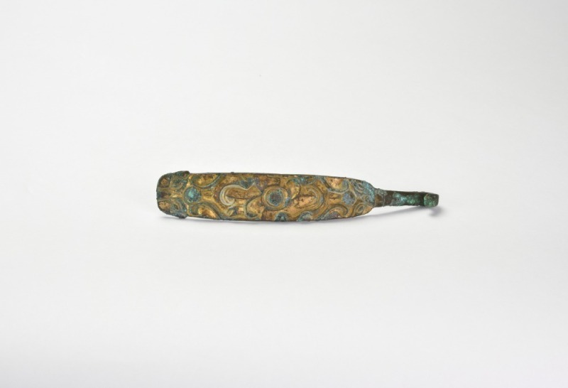 Bronze Belt Hook with Geometric Design, Warring States to Han Dynasty (475 BC &ndash; 220 AD)