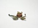 Group of Three Bronze Belt Hooks, Warring States to Han Dynasty (475 BC &ndash; 220 AD)