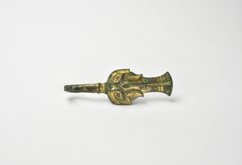 Bronze Belt Hook with Taotie Mask,Warring States Period to Han Dynasty (475 BC &ndash; 220 AD)