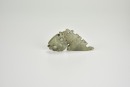 A Rare Archaic Celadon Jade Beast-Head Pendant, Shang Dynasty - 2