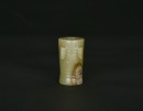 A Green Jade Tube Carved Four Cicacla with Taotie Masks, Western Zhou Dynasty (circa 1046-771 Century BC) - 2