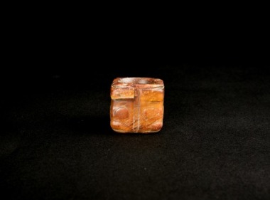 A Small Brownish Jade Cong,Liangzhu Culture,ca. 3300&ndash;2300 BC.
