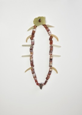 A Necklace of Agate and Jade Beads with a Central Jade Plaque, Western Zhou Dynasty (circa 1046-771 Century BC)