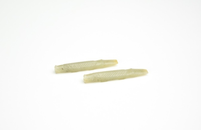 A Pair Of Carved Jade Fish Pendants (Yuyu) Late Shang To Western Zhou Dynasty