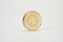 A Yellow Jade Bi Disc with Triple Whorl Design, Han Dynasty (circa 2nd Century BC &ndash; 1st Century AD)