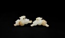 A Pair of White Jade Phoenix Birds, Shijiahe Culture (circa 2500&ndash;2000 BC)