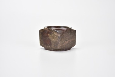 A Rare Archaic Red-Stained Jade Cong, Shang Dynasty (ca. 16th&ndash;11th century BCE)