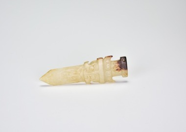 A White Jade Handle-Shaped Object, Shang Dynasty (circa 1600&ndash;1046 BC)