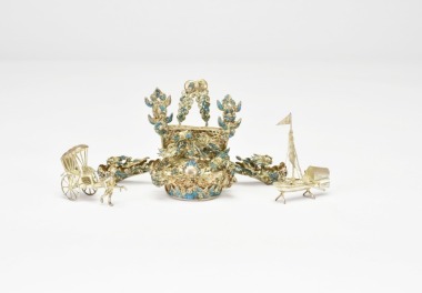 A Group of Chinese Silver &ldquo;Dian Cui&rdquo; Filigree Articles, Late Qing to Republic Period (circa 1890&ndash;1930)