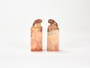 Wang Fuyi (1879&ndash;1960) A Pair of Shoushan Stone Seal For Shen Zengzhi Private Use Engraved By Wang Fuyi. - 4