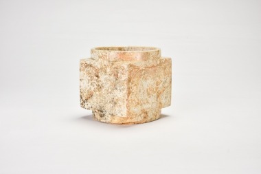 Shijiahe Culture, Jade Cong with Deity Mask Motif. Late Neolithic Period (ca. 2500&ndash;2000 BC)