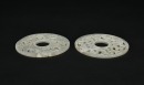 A Pair of Openwork Jade &lsquo;Dragon&rsquo; Bi Discs. Han Dynasty. - 3