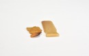 A Group of Two Jade Ornaments: A Human-Deity Pendant and a Handle-Shaped Implement. Shang Dynasty, ca. 16th&ndash;11th century BC. (1) Human-Deity Pendant. Carved from yellowish-brown jade. (2) Handle-Shaped Jade Implement. - 6
