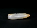 Han Dynasty (206 Bc &ndash; Ad 220). A Celadon-White Jade Recumbent Pig. - 6