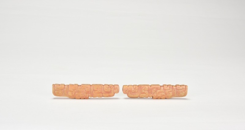Pair of Jade &ldquo;Le&rdquo; Ornaments with Dragon Motifs. Spring and Autumn Period, ca. 7th&ndash;5th century BC.