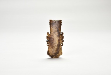 Shijiahe Culture, Jade Pendant of a High-Crowned Deity Figure, Late Neolithic Period (ca. 2500&ndash;2000 BCE).