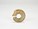 Shang Dynasty (circa 1600&ndash;1046 BC). A Celadon Jade &lsquo;C-Dragon&rsquo; Pendant. - 3