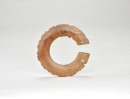 Shang Dynasty. A Jade Dragon-Form Ring Pendant. - 2