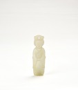 A White Jade Figure Of A Court Lady Pendant. Tang Dynasty.