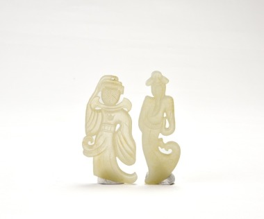 A Pair Of Jade Dancer Pendants. Han Dynasty (206 Bc&ndash;Ad 220).