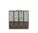 Qing Dynasty, Qianlong Period (1736&ndash;1795). A Rare Zitan Wood Cloisonn&eacute;-Enamel &lsquo;Floral&rsquo; Portable Treasure Chest (Babao Xiang). - 2