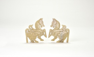 A Pair Of Jade Horses China, Warring States To Western Han Period (Circa 4th&ndash;1st Century Bc).