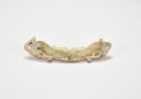 Han Dynasty. Arched Jade Huang with Confronted Double-Dragon Motif. - 3