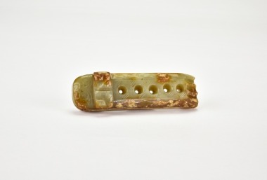 A Carved Celadon Jade &lsquo;Tiger&rsquo; Ornament Warring States to Western Han period
