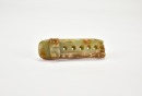 A Carved Celadon Jade &lsquo;Tiger&rsquo; Ornament Warring States to Western Han period