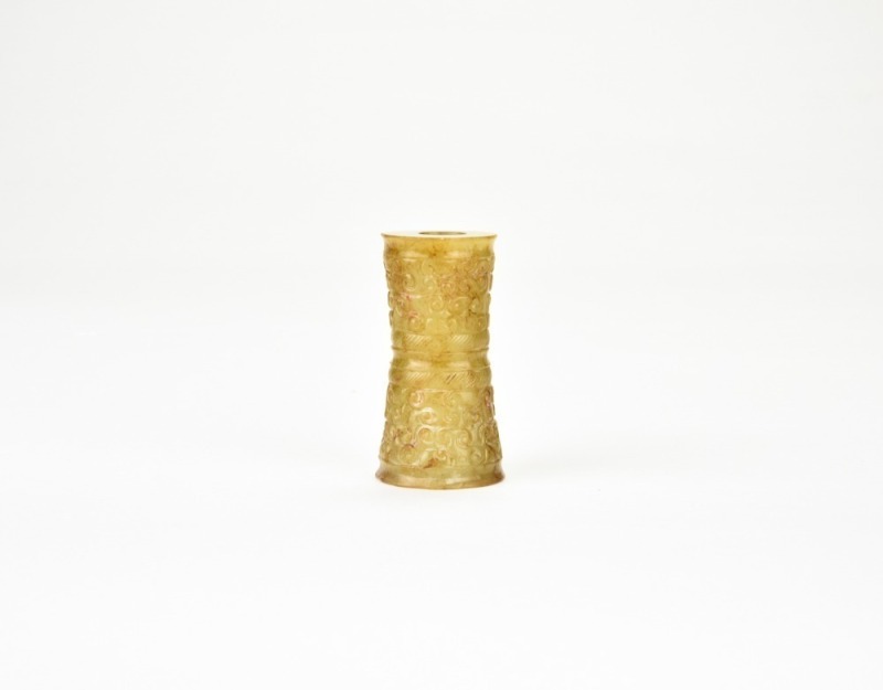 Late Warring States &ndash; Early Western Han Dynasty. A Cong-form Jade Tube.