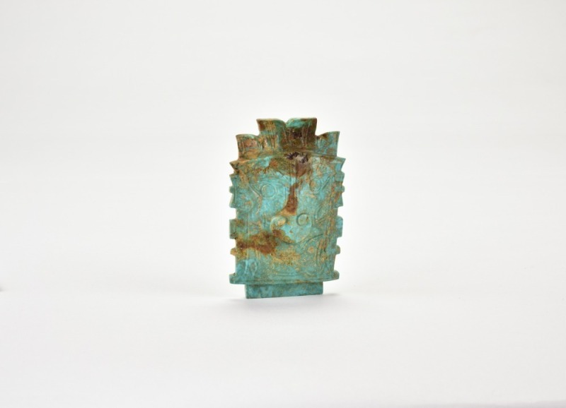 A Turquoise Anthropomorphic Plaque Shang To Zhou / Warring States Period