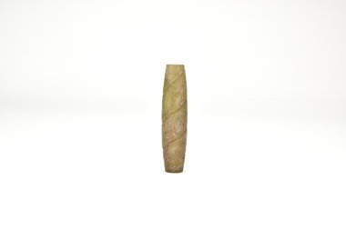 Spiral-Patterned Jade Tube Ornament. Nephrite. Warring States&ndash;Western Han.