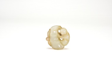A Chinese Jade Carving of a Boy Holding Bamboo Late Qing/Republic Period.