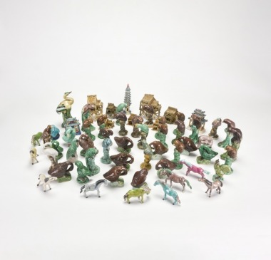 Group Of Porcelain And Pottery Miniatures (61 Pieces) Mid-To-Late 20th Century.