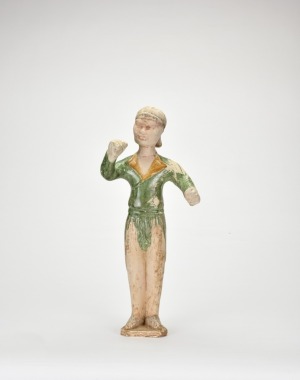 Tang Dynasty (AD 618&ndash;907). A Sancai-Glazed Pottery Figure.