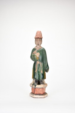 Tang Dynasty (AD 618&ndash;907). A Sancai-Glazed Pottery Figure.