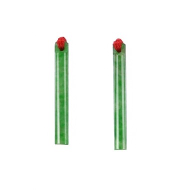 A Pair of Jadeite Bar Pendants / Ear Ornaments.