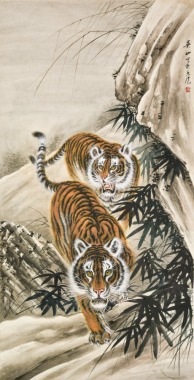 Wu Shan (1916&ndash;?), Ink and Color on Paper, Hanging Scroll, Signed and Sealed.