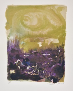 Zao Wou-Ki (Zhao Wuji, 1921&ndash;2013) Untitled, Lithograph on Paper, Signed &ldquo;Wuji&rdquo; in Chinese and &ldquo;ZAO&rdquo; at Right, Numbered 41/50 at Left (Stains).